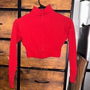 Red Long Sleeve Women's Top